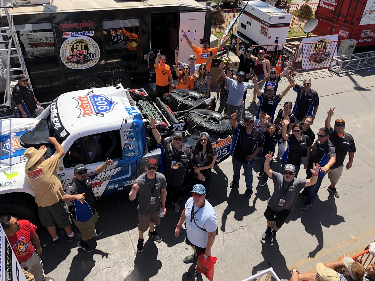 GregAdlerMotors's tweet photo. Great time rolling through Tech and Contingency at the 50th @SCOREintl #Baja500 in the @Racing905 @procompusa @ODYSSEY_Battery @4WheelParts #72 #TrophyTruck. Time for tacos before kicking off the race tomorrow morning. https://t.co/ym0YE8Z7mo
