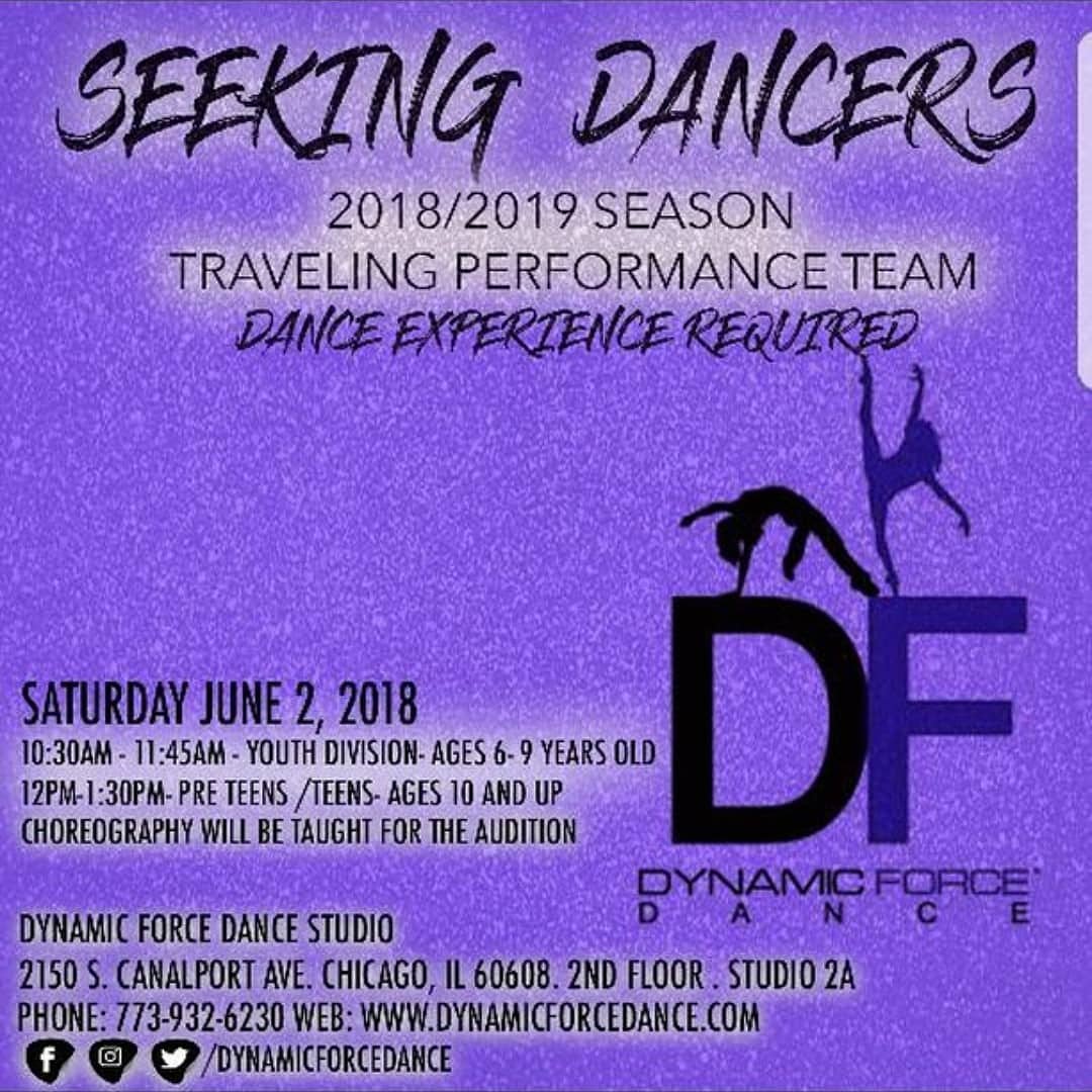 #CHICAGO! Tomorrow we are having #DanceAuditions! All youth ages 6 to 18, we want YOU if you like to dance! Come on out!