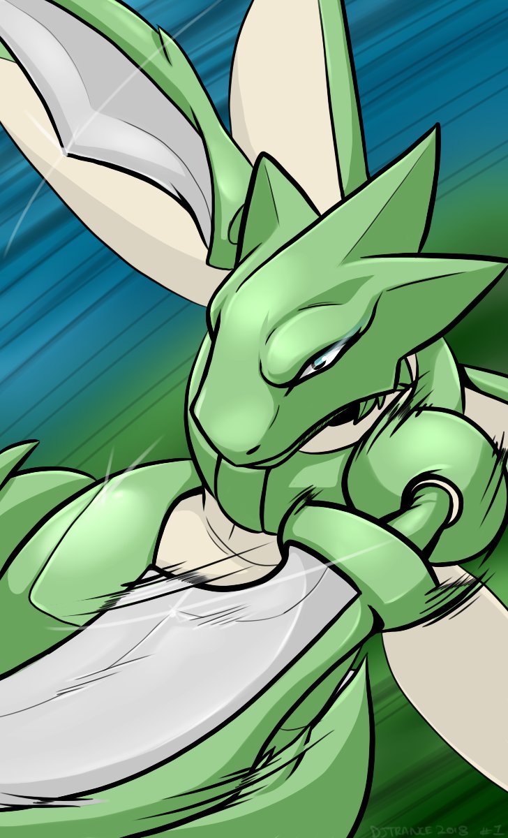 DJxTrance's tweet photo. Day 1 of PokeJune [or Kaijune] XD. My favorite Bug type, Scyther!
#pokemon https://t.co/nGFO2VrBNW