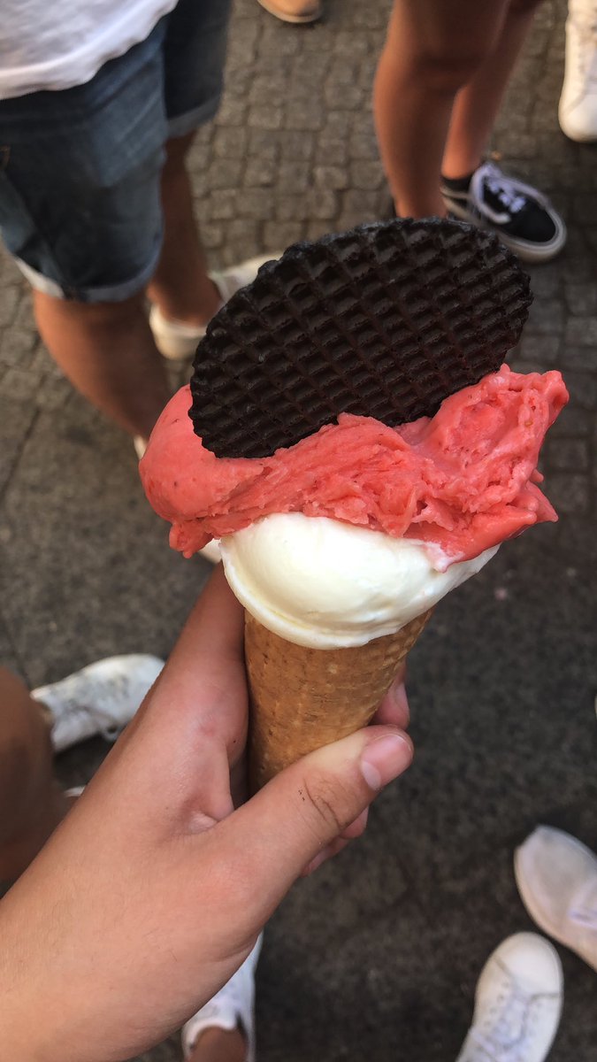 Wir machten ein Gymkhana und als wir fertig waren, luden uns die Lehrer zu einem Eis ein. #intercanviBC1718 #ichliebedeutsch