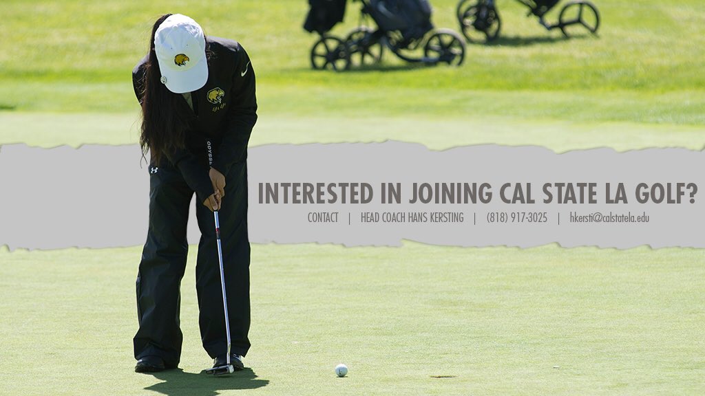 Cal State LA Athletics (@lagoldeneagles) on Twitter photo Open opportunity for any current students or incoming students who are interested in trying out for <a href="/CalStateLAGolf/">CalStateLAGolf</a>!
#WeAreLA Open opportunity for any current students or incoming students who are interested in trying out for <a href="/CalStateLAGolf/">CalStateLAGolf</a>!
#WeAreLA