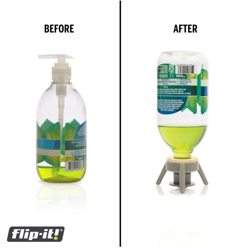 FlipItCap's tweet photo. Before: Pump fail = Can't get all your product
After: Get every drop!💧 #flipitcap #geteverydrop #bottleemptyingkit #zerowaste #gogreen
https://t.co/WNzPU91iBo https://t.co/8cNANHCxxr