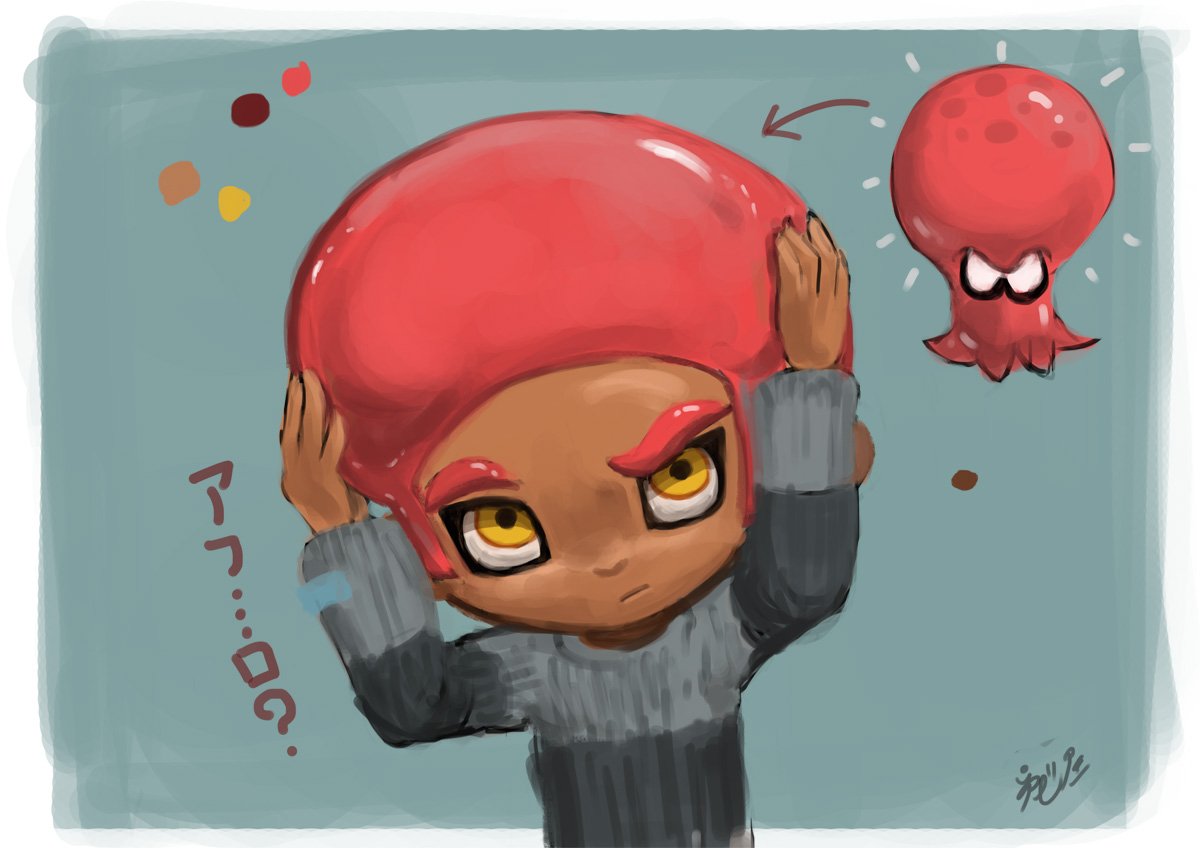 祝い屋 まさかタコ頭をアフロとして表現してくるとは思わなかったよね Splatoon2 タコ ボーイ イラスト T Co Inof5izeon Twitter