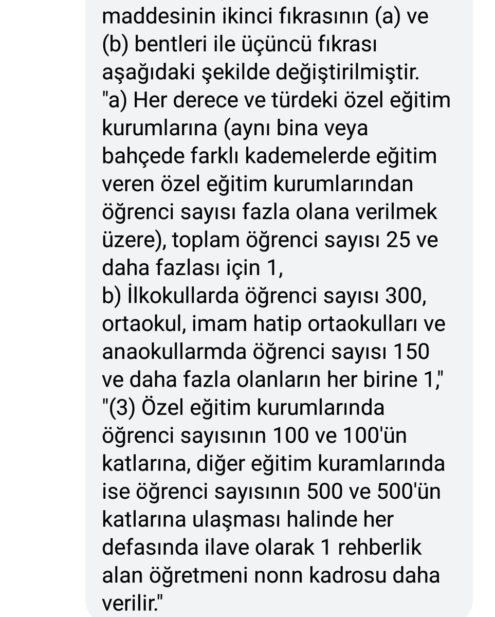 Dergipdr's tweet photo. ☄🌟SON DAKİKA🌟☄ 

🌟☄Norm kadro yönetmeliğinde yapılan değişiklikle anaokullarina Rehberlik normu geri verildi. 150 ve üzeri öğrencisi olan anaokullarina 1 norm verildi.☄🌟 https://t.co/2XJLBa2ct1