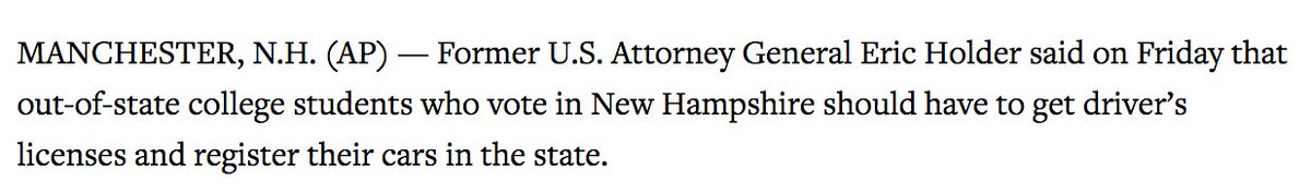 edewittNH's tweet photo. Woah. @hramer with the most eye-popping takeaway from Eric Holder's visit today. 

Story: https://t.co/vaF6GPUdrr #nhpolitics https://t.co/bNo98qgWZ5