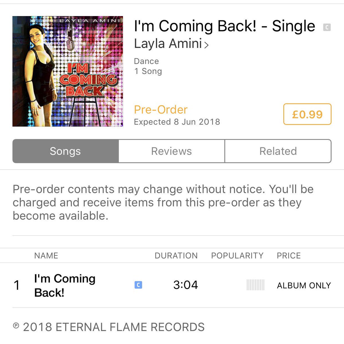 Laylaamini's tweet image. I'm Coming Back! - Single by Layla Aminihttps://itunes.apple.com/gb/album/im-coming-back-single/1387653017. #cleanversion #buynow #preorder #laylaamini #imcomingback #greatsong #music #SingerSongwriter