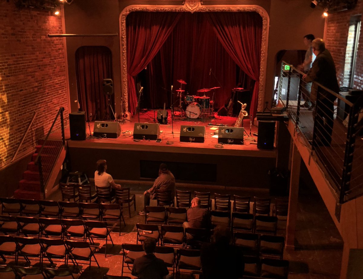 Bubblemath's tweet image. .@SeaprogFest getting set up for night one!