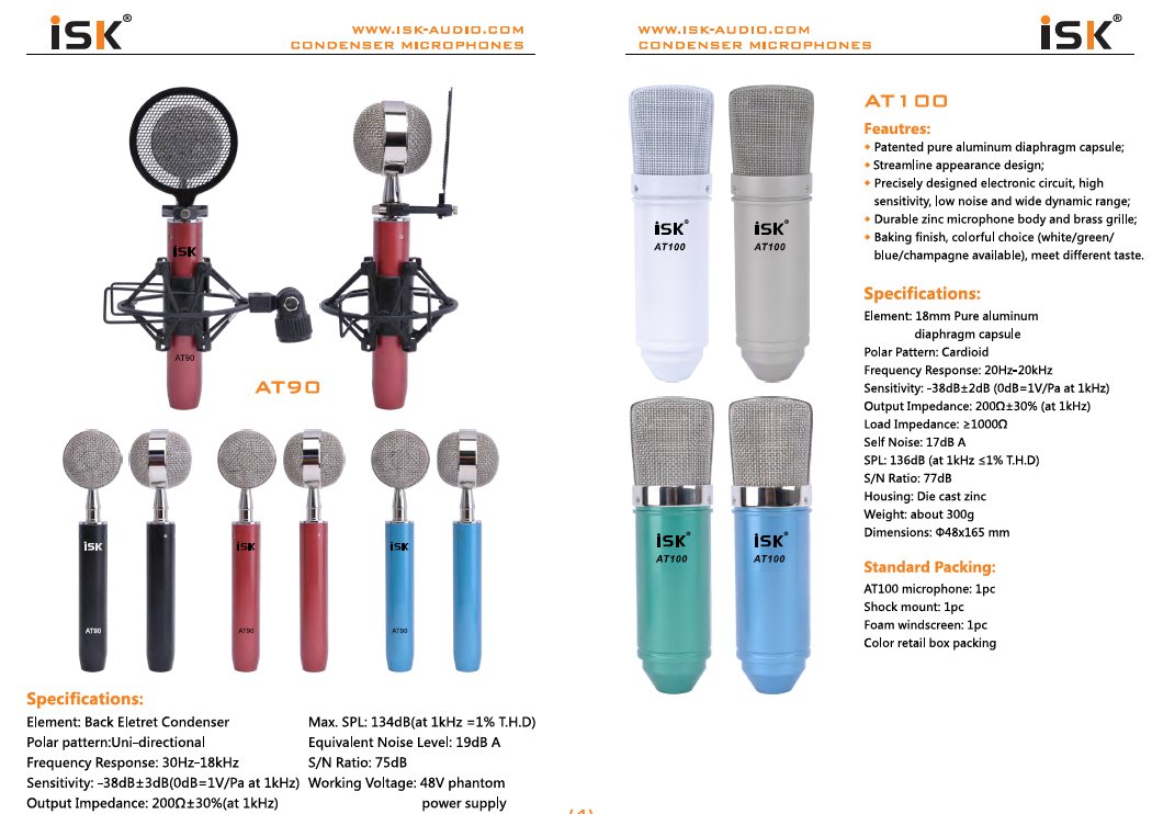 Microphone520's tweet image. ISK Professional studio recording microphones
