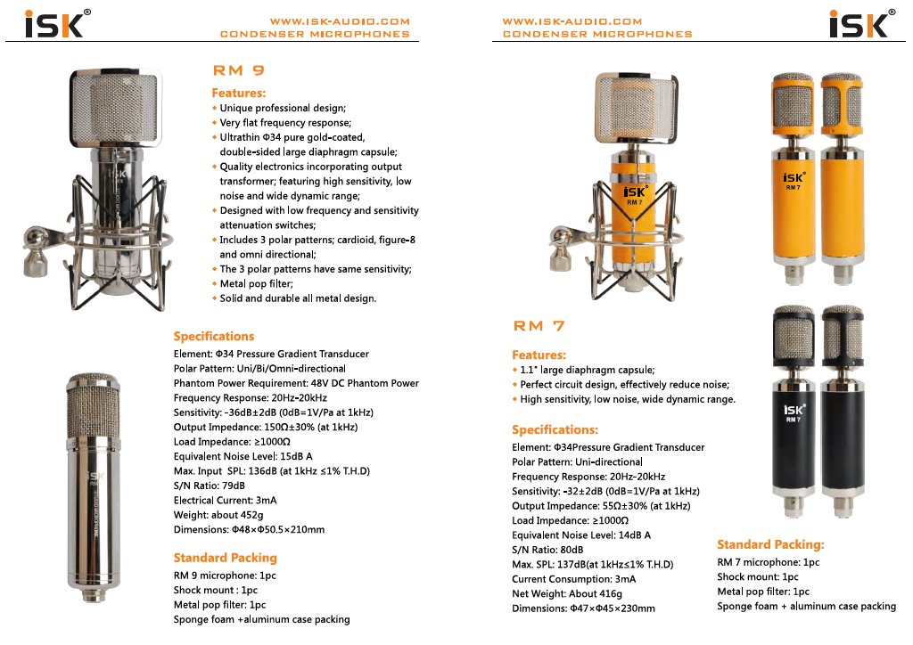Microphone520's tweet image. ISK Professional studio recording microphones
