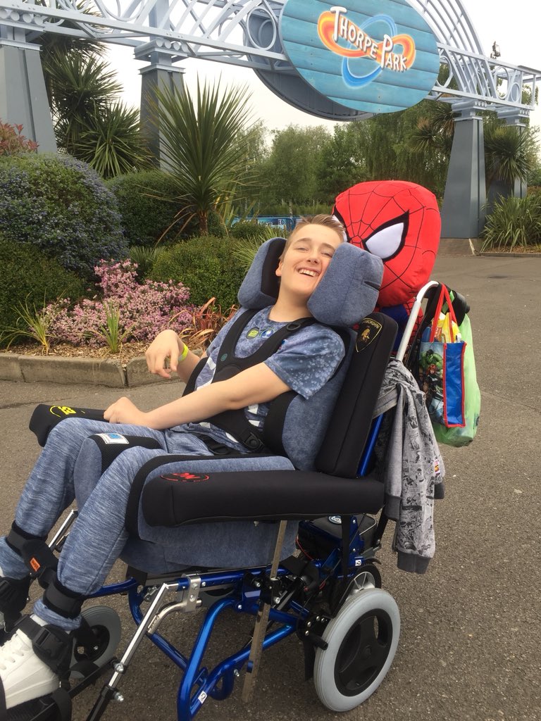 Since picking up his new #CustomMoulded #wheelchair from @contour886 Alfie has been busy doing a #SponseredBikeRide @VisitHorsham #wheelchairSwing #WheelchairRoundabout and opening the @THORPEPARK #changingplaces loo. My little #campaigner for #DisabledAccess ♿️✅