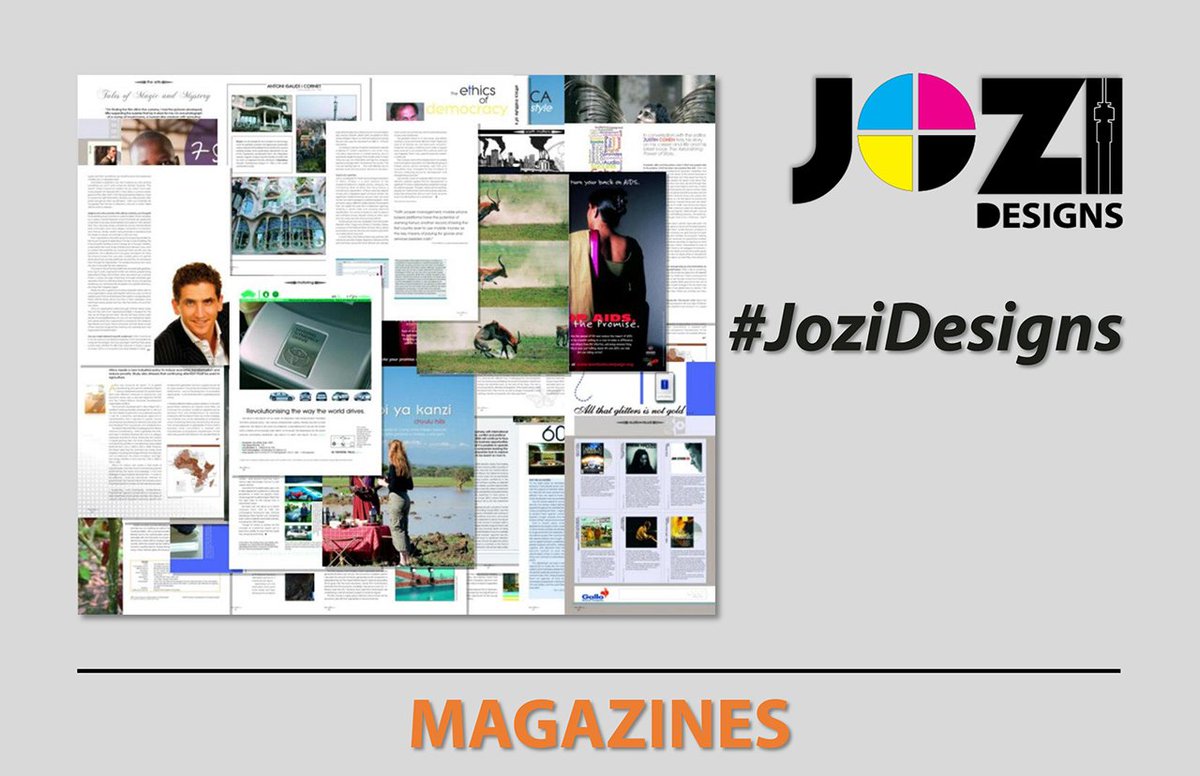 JoziDesigns's tweet photo. Magazine Layout &amp; Design - #JoziDesigns #magazines #magazinedesign #publicationdesign #brandingidentity #corporateidentity #graphicdesign #logodesign #Johannesburg #Jozi #brandyourbusiness #brandingdesign #artwork #art #print #branding #identity #designstudio #designer #creative https://t.co/LGiDgaL8zB