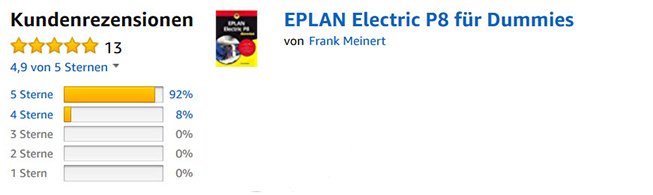 Ich freue mich über die fabelhaften Bewertungen meines Buches #EPLAN Electric für Dummies auf #Amazon frame-engineering.de/eplan-fuer-dum…