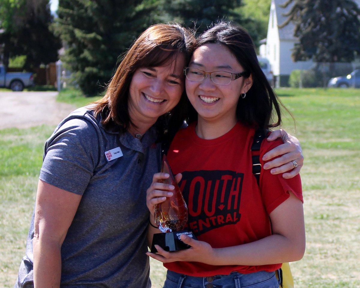 VolAirChair's tweet photo. It was an honour to meet Tracy Hale, CEO of YVC from Kansas City head office this week! What a great organization that has mastered the art of youth engagement over 31 years. Looking forward to exploring the idea of a YVC franchise in #Airdrie in 2019! https://t.co/sKx2jGmuSR