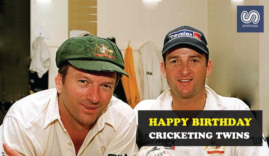 Happy to \"Cricketing Twins\" Steve Waugh and Mark Waugh 