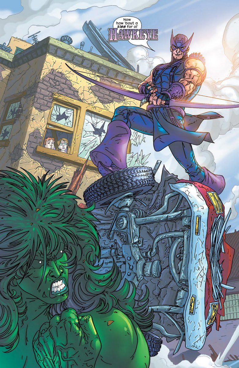 perlita_negra's tweet image. "How 'bout a kiss for ol' Hawkeye?"

Clint is back with the Avengers! Yaay

#Avengers #AvengersVol3 #issue73 #ClintBarton #Hawkeye #SheHulk