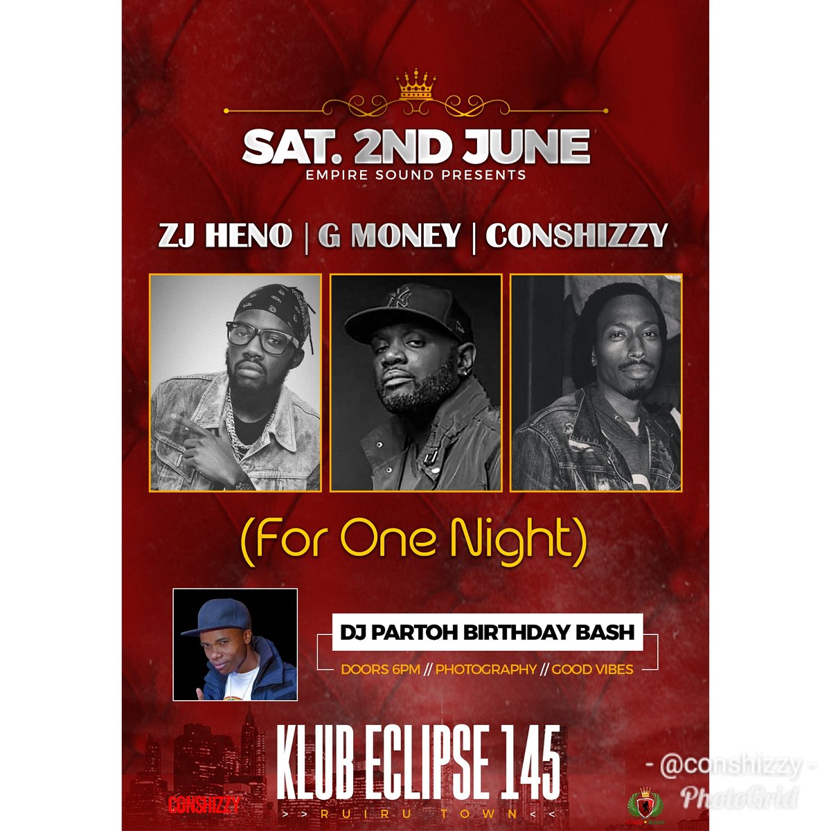 IamMrconfident's tweet photo. #ConfidentNsure #ForOneNight TONIGHT(Klub Eclipse Ruiru town) @ZJHENO @GMONEYizME @DjPartoh @Empiresound its Like a movie!Don't dare miss out ๐ https://t.co/RxdPLjDoOz