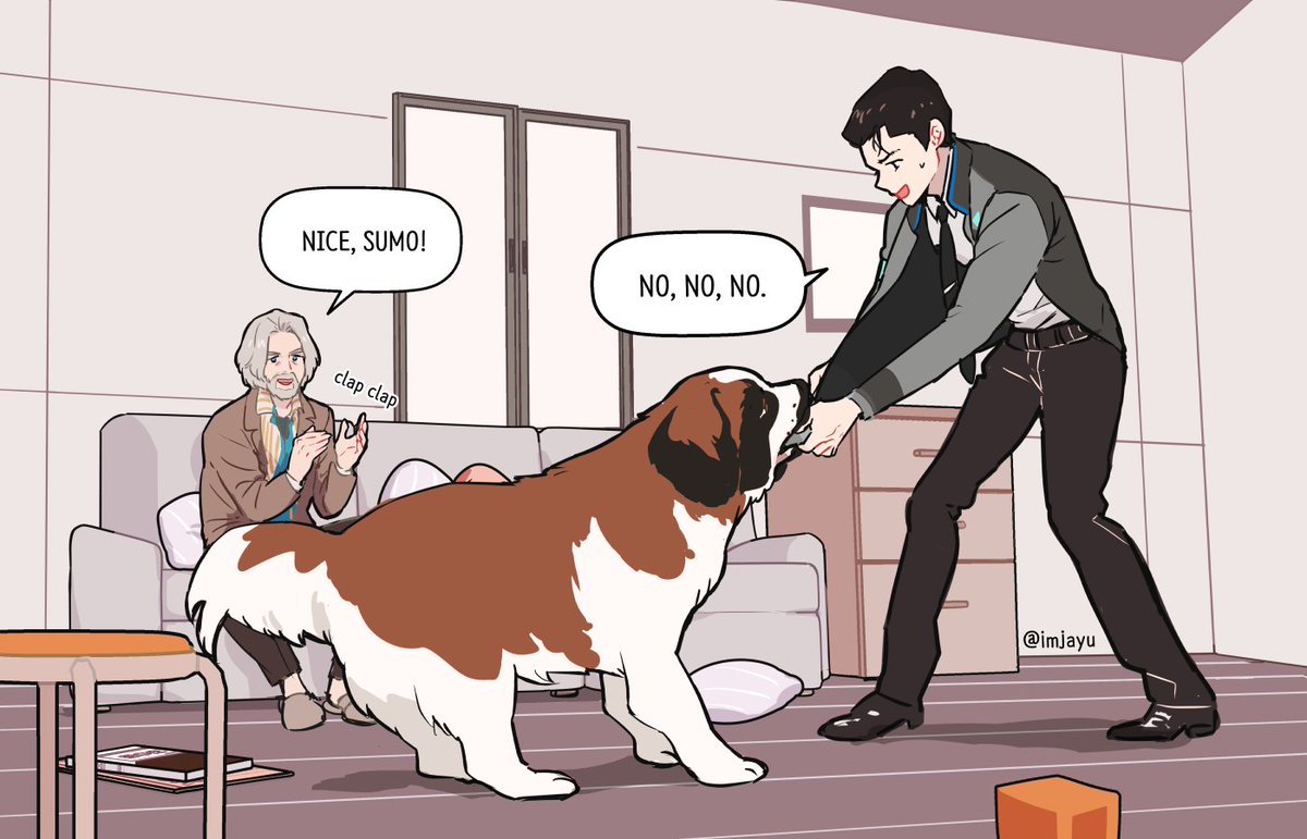 imjayu's tweet photo. SUMO! ATTACK! #DetroitBecomeHuman https://t.co/3m13CnGraw