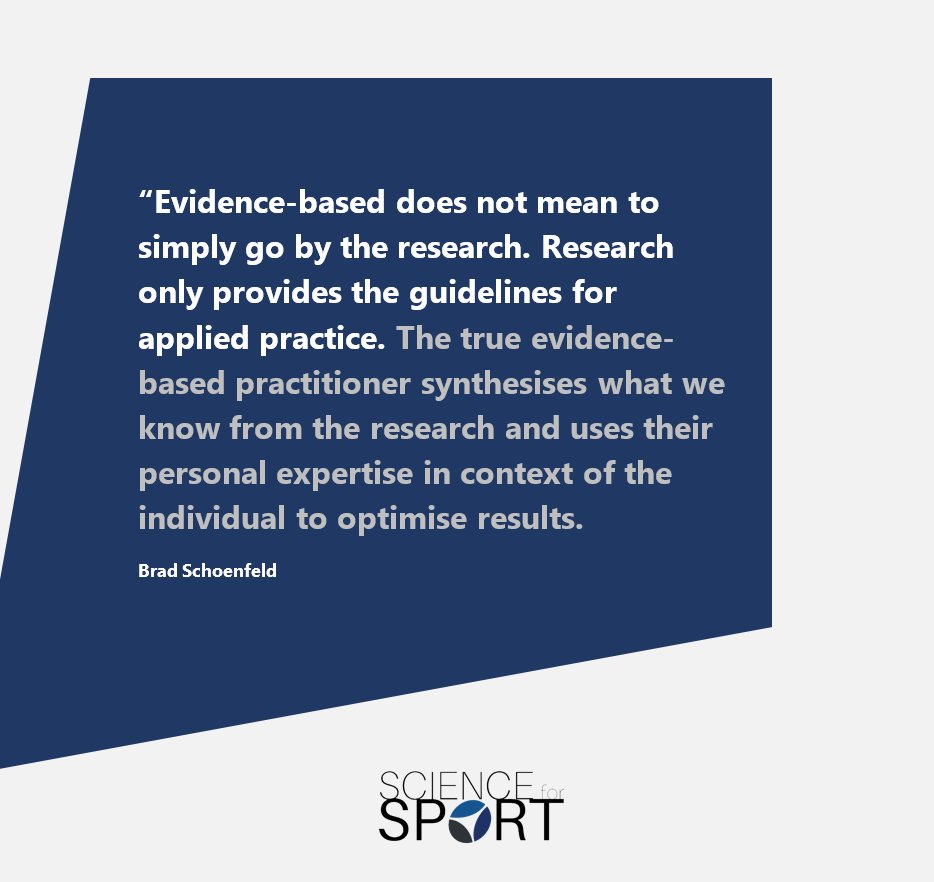 ScienceforSport's tweet photo. This is too good from Brad Schoenfeld (@BradSchoenfeld)! We would even like to extend on that by saying that just because one single study showed x equals y, that doesn't mean the results are correct - there is, unfortunately, a LOT of poor quality research out there. https://t.co/xbMfS945AN