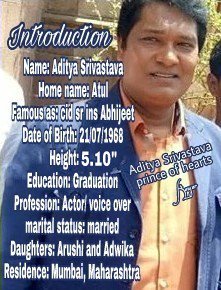 aditya5221's tweet photo. #49daysago #birthdaybash🎂🎂🎂 #princeofhearts #Adityasrivastavaji #editedbiography #pic01 #personalinformation https://t.co/wye40ceh87