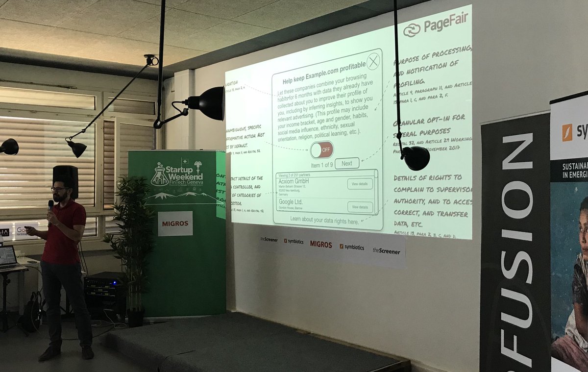 JeremieWagner's tweet image. Privacy by design ! Now also taught at #SWFintechGVA thx @horvathpeti #ux #gdpr #fintech #data #startup