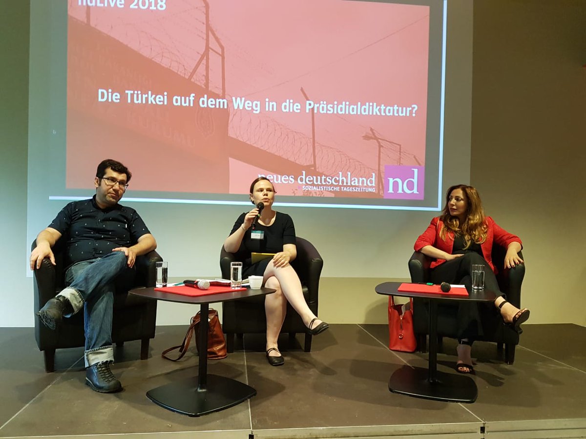 HESommer's tweet photo. #ndLive heute nahm ich an der spannenden Diskussion zum Thema #Türkei vor den #Wahlen im Salon der RLS teil. Auch wenn die Opposition sich Hoffung macht, ist der Wahlbetrug in vollem Gange. #vote4 #HDP! https://t.co/Mx0Bj9IAEa