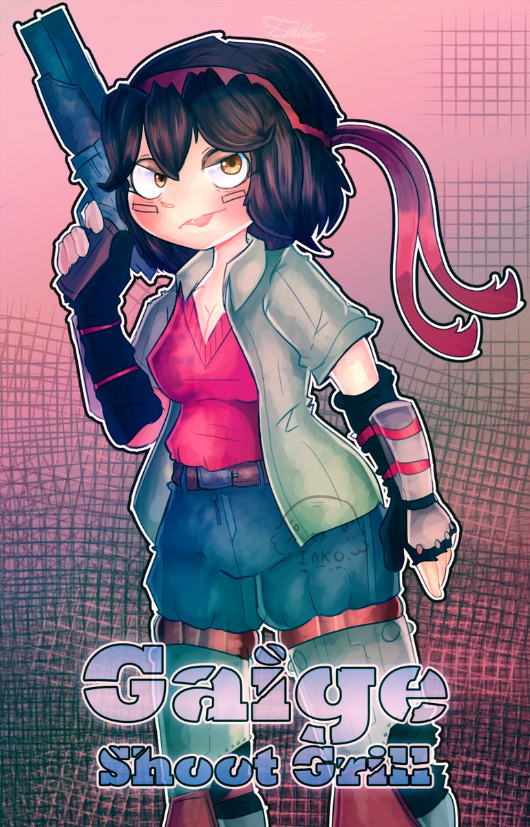 Inko_No_Umi's tweet photo. one time me and my friendo @Freshilla_Man ​ was talking and i started doodling his Shoot Grill Gaige.

Hope you like friendo
#inko_no_umi #digitalart #for_a_friend #gaige #shoot_grill https://t.co/3QQerlNRlX