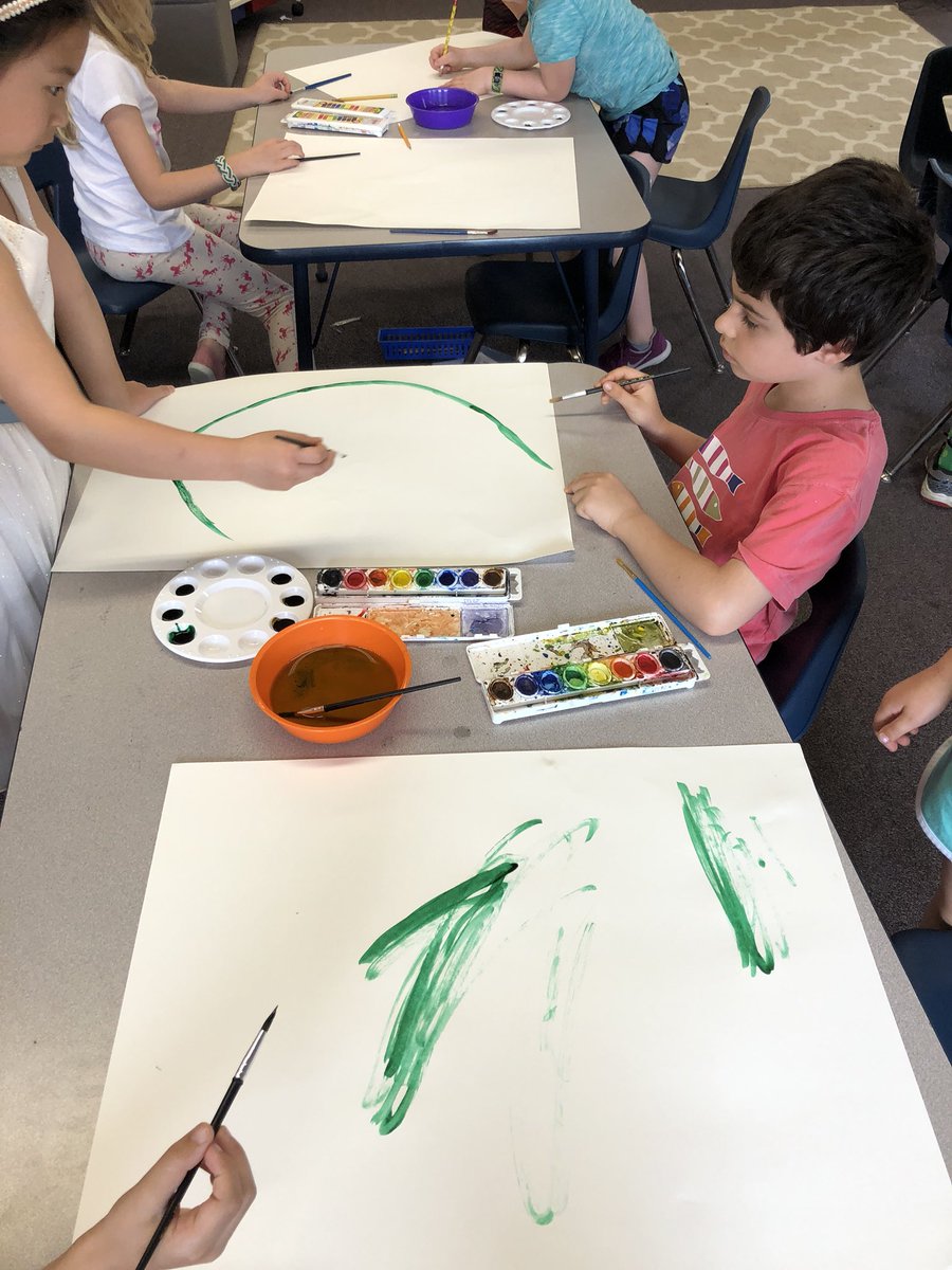 mrsmarsallo's tweet photo. Making scenery for our spring sing Tuesday! https://t.co/ZWCCWorAyn