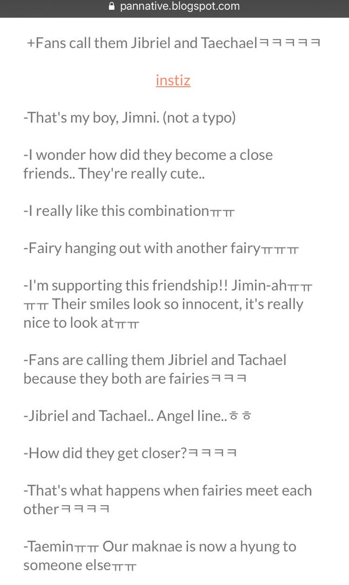 codepjm's tweet photo. “Fans are calling them Jibriel and Tachael because they both are fairiesㅋㅋㅋ” https://t.co/cMMddZSq7E