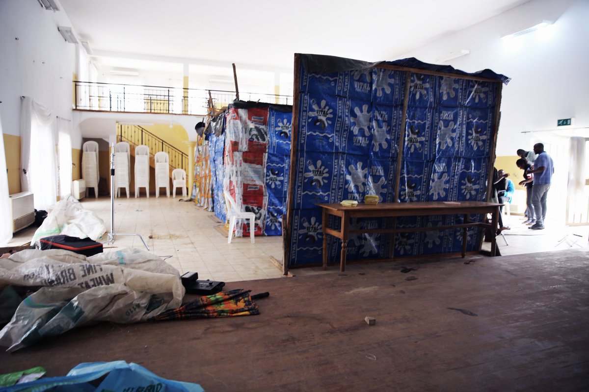 inloveandashes's tweet photo. #NotAnotherNigerian #InLoveAndAshes #GreatQuotes #FriendshipAcrossNigeria #TvDrama #NigerianTelevision #AmazingCast #ExcitingNewShow #nigeria #tvseries
#AwesomeSet 
The magic behind the scenes. Art department hard at setting up the IDP camp and Hyelni's tent. https://t.co/jSrgBEMsPp