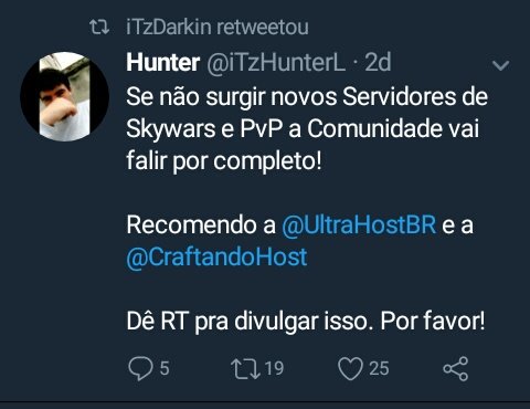 ElyTraPE's tweet photo. @iTzHunterL Opa ElyTraPE Vai Ser Ums Dos Melhores Servidores Bem Configurados ! https://t.co/qcQwr3teyL