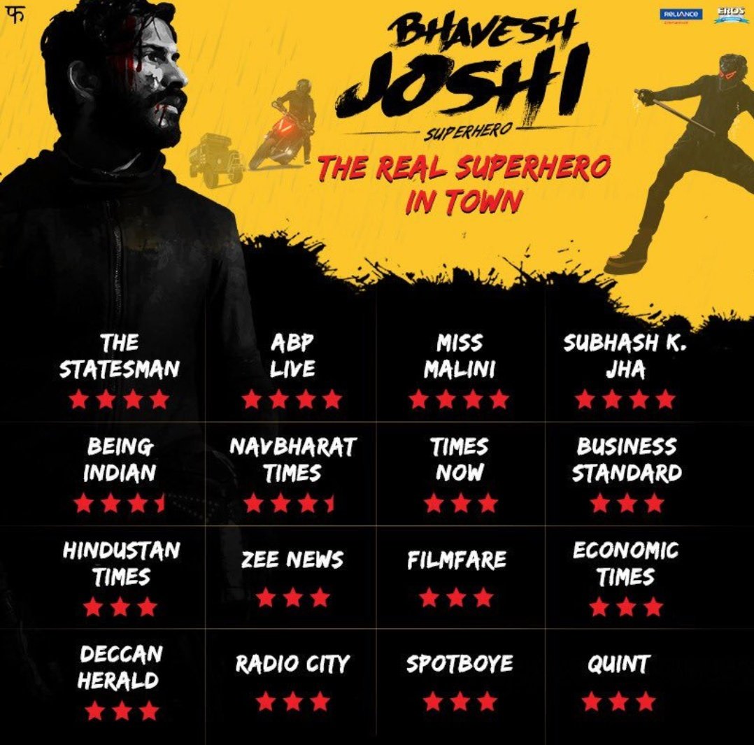 This movie is not receiving the support from audience which it should deserve.. totally disappointed from indian audience.. pls don't miss a movie like this
#BhaveshJoshiSuperhero #VikramadityaMotwane #HarshvardhanKapoor
