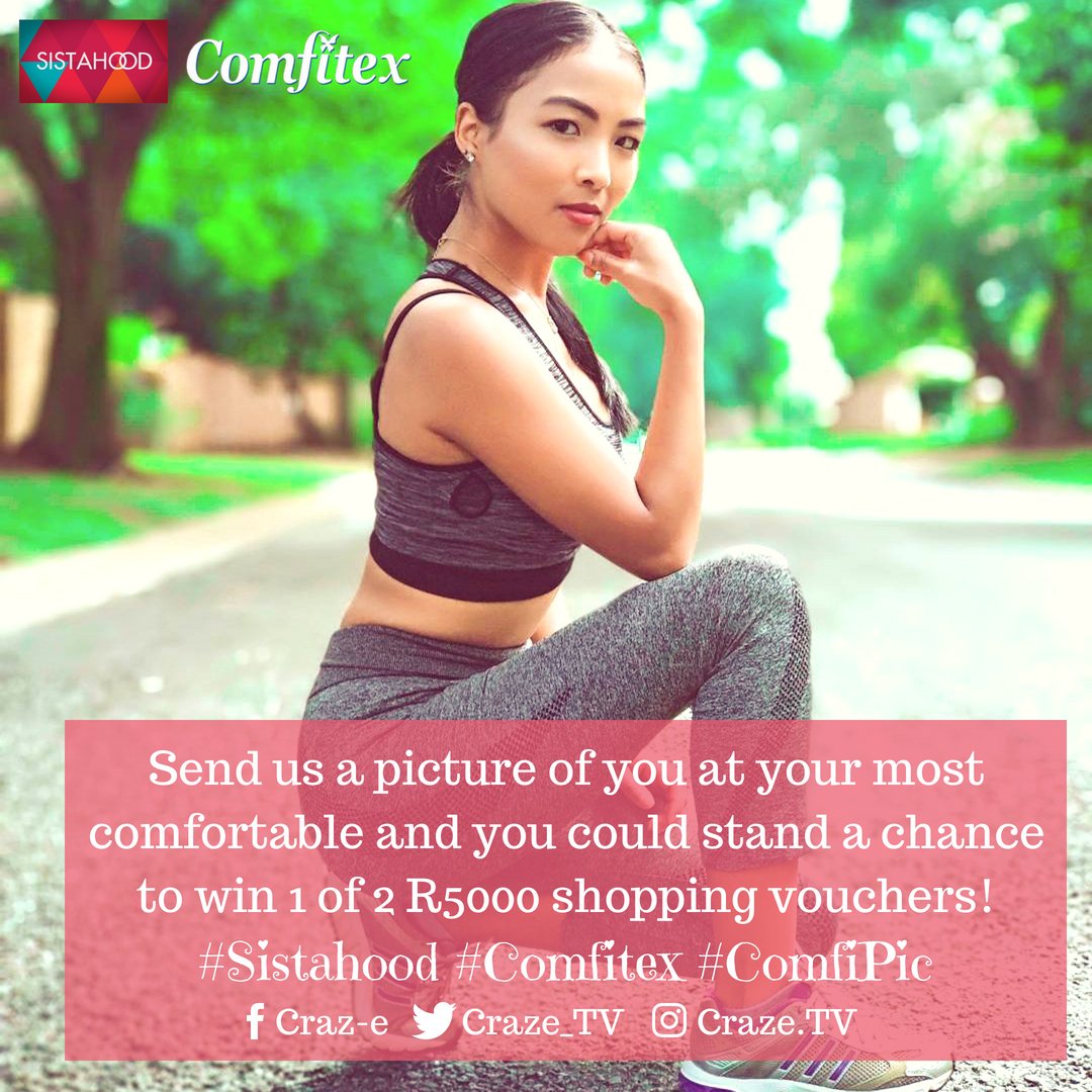 Craze_TV's tweet photo. Who said you can't slay when you're in comfortable activewear?

#Sistahood #Comfitex #ComfiPic https://t.co/M4D7p6KmJN