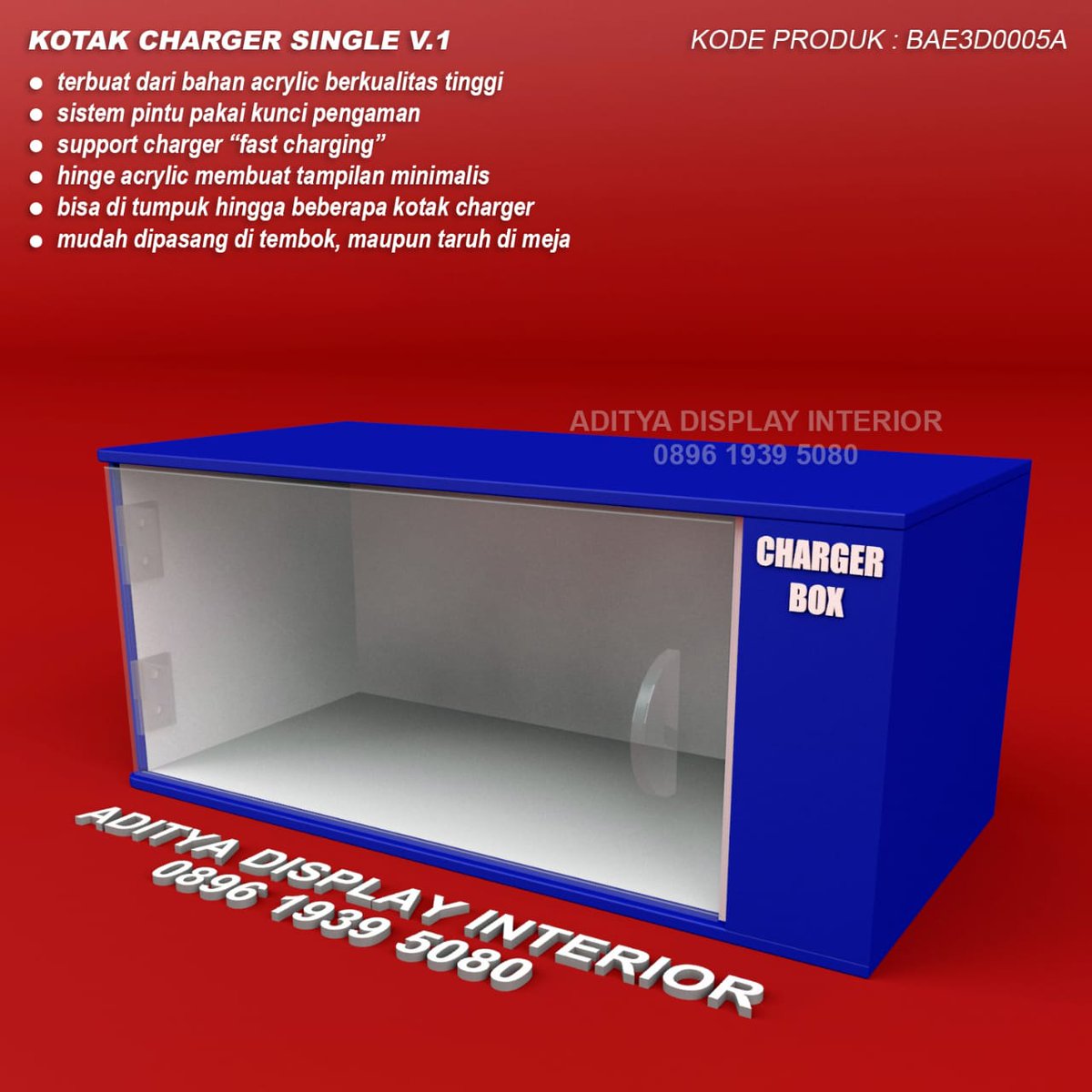 CaseAcrylic's tweet photo. KOTAK CHARGER ACRYLIC
ADITYA ACRYLIC SUPPLIER ACRYLIC
telp/hp:089619395080
Webbsite:https://t.co/gLf04Wh0JV 
E-mail: cekdataorder@gmail.com

#acrylic #acrylicmurah #kotakcharger #adityaacrylic #jasadesain #adityalaser #pusatkotakchargeracrylic #customkotakchargeracrylic https://t.co/DjmJk69e0F