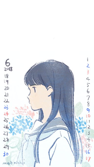 6月のカレンダーです。転載再配布などはだめですが保存して待ち受けにしたり印刷して使って下さい! 