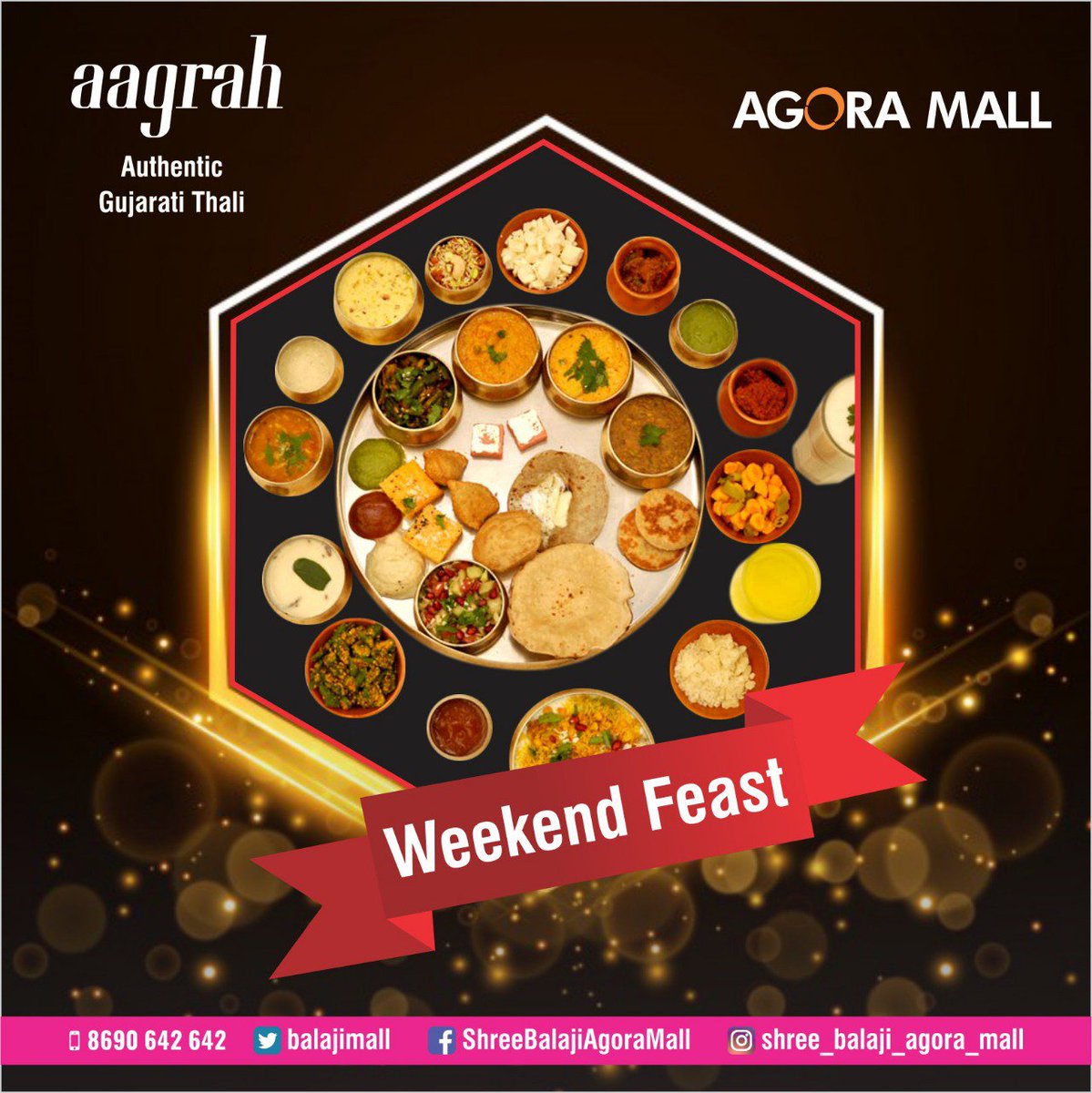 Aagrah_'s tweet photo. At "Aagrah" you can get the authentic taste of Gujarati dishes with superb interior and service too. @balajimall
Call -8690642642
For more offers visit :https://t.co/mlZ9H4ehTK 

#Aplacetoexplore #Aagrah #Bestplace #Ahmedabad #HighEndDestination https://t.co/a4lmhXE9lg