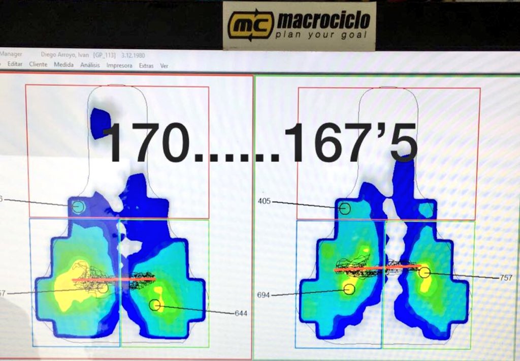 yeyocorral's tweet photo. 🚴‍♂️ que pedalea con biela de 172’5 y ROM cadera limitado. Proponemos 170 ( mejor sedestacion) probamos aún + corta con 167’5 y se siente inestable y caído hacia derecha. Datos de apoyo en pedal (4/6) vs (-1/16) #ycsportscience #macrociclo #imasdcycling https://t.co/ihk9c2ges9