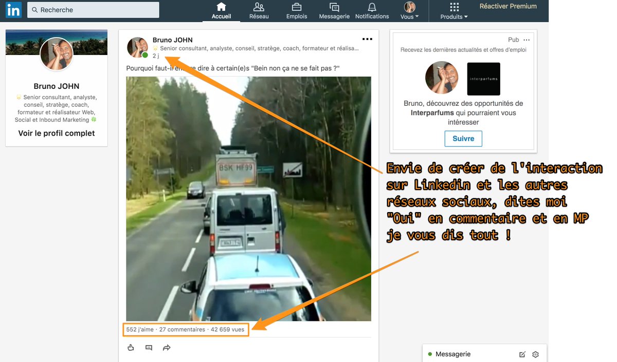 JBDeveloppement's tweet photo. Envie de créer de l'interaction sur Linkedin et les autres réseaux sociaux, dites moi " Oui " en commentaire et en MP je vous dis tout ! 
#Inboundmarketing #didigtalisation #Socialmedia #Socialmarketing #Socialselling #Formation https://t.co/A3AEZs83tY
