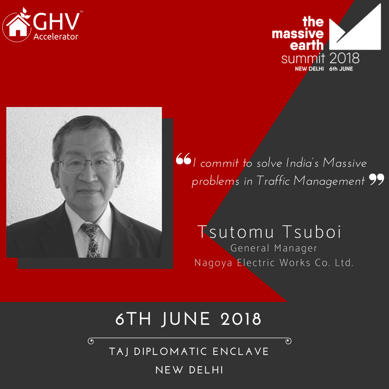 GHVAccelerator's tweet photo. Using #technology #innovation and #immense #experience, Mr. Tsutomu Tsuboi commits to solve #Indiaโs #traffic #management #massiveproblem @VikramUpadhyaya @dobatty @kojimafujio @massivesummit @UNEnvironment @startupindia @investindia @IndianVCA @IIIC_India @svickram #MES2018 https://t.co/dJCNsQSLKB