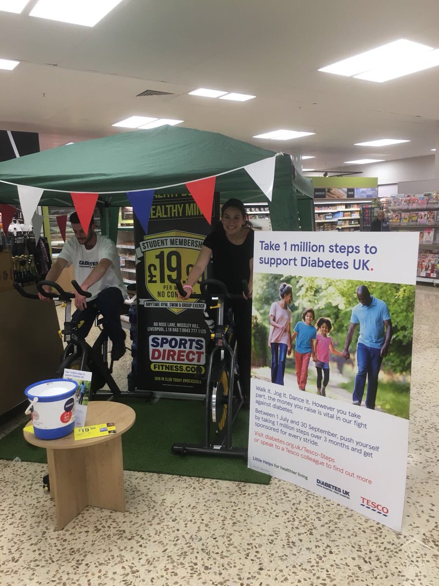 TescoAllertonRd's tweet photo. @lucianaberger supporting our store with Tesco 1 Million Step Challenge raising funds for @DiabetesUK https://t.co/egCvAKQwnW