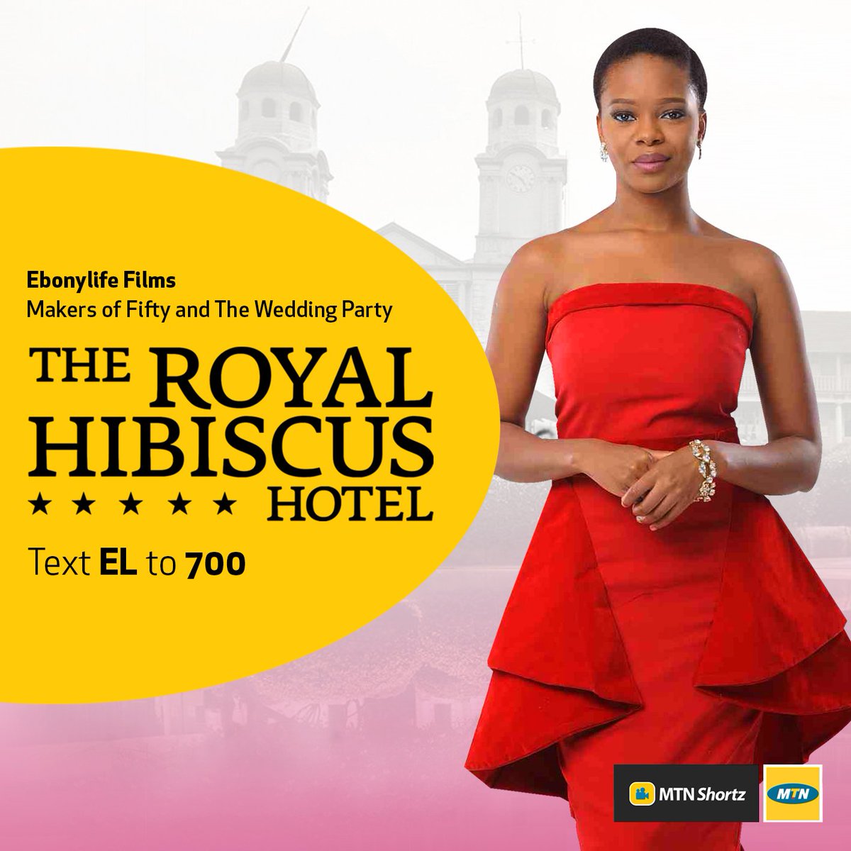 Here's your chance to see The Royal Hibiscus Hotel now on the go. Starting today- June 1st, enjoy the RomCom of the year on #MTNshortz. Simply text 'EL to 700' to get started #PlayON #RHHMovie