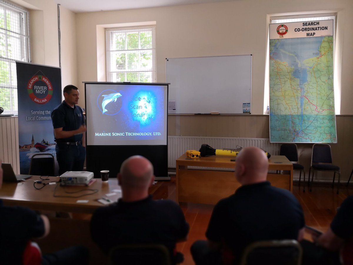 Side scan sonar training River Moy Search and rescue with #marineaonic #sidescan