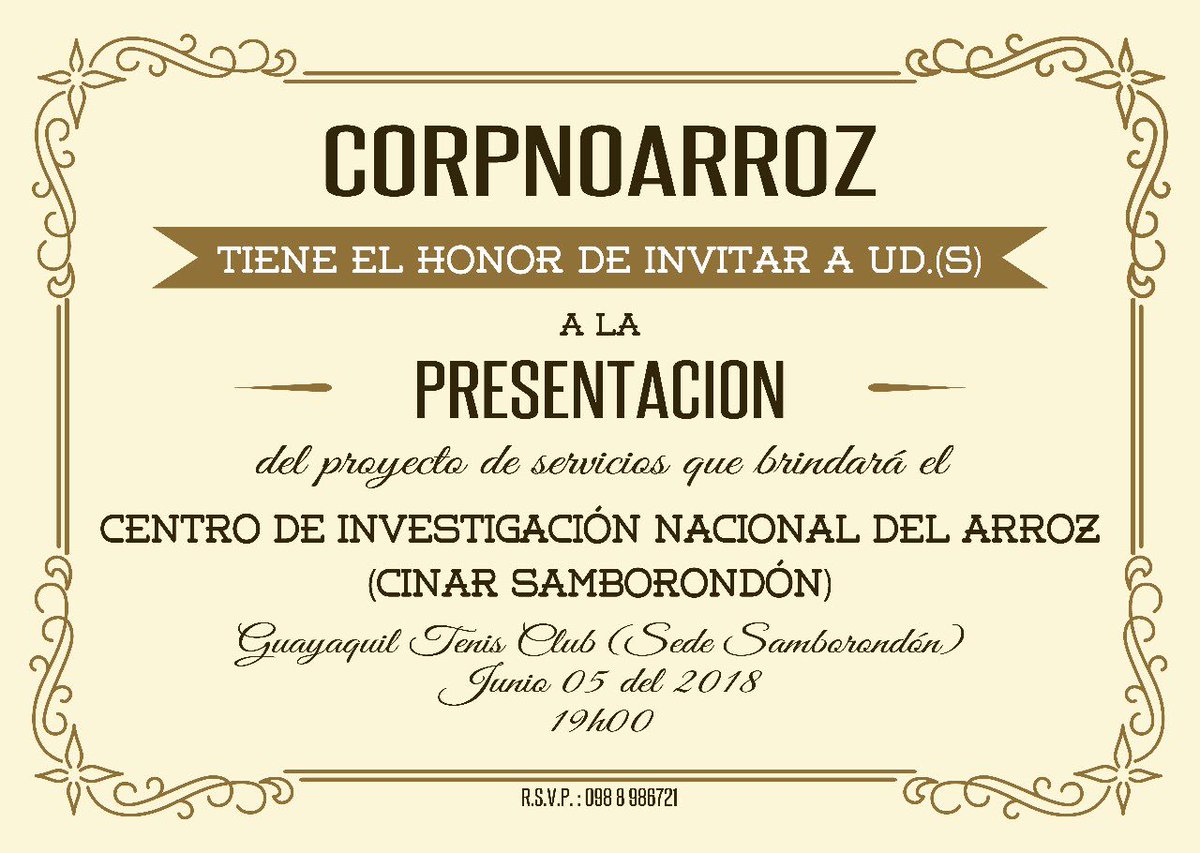 CORPNOARROZ.EC (@corpnoarroz1) on Twitter photo 