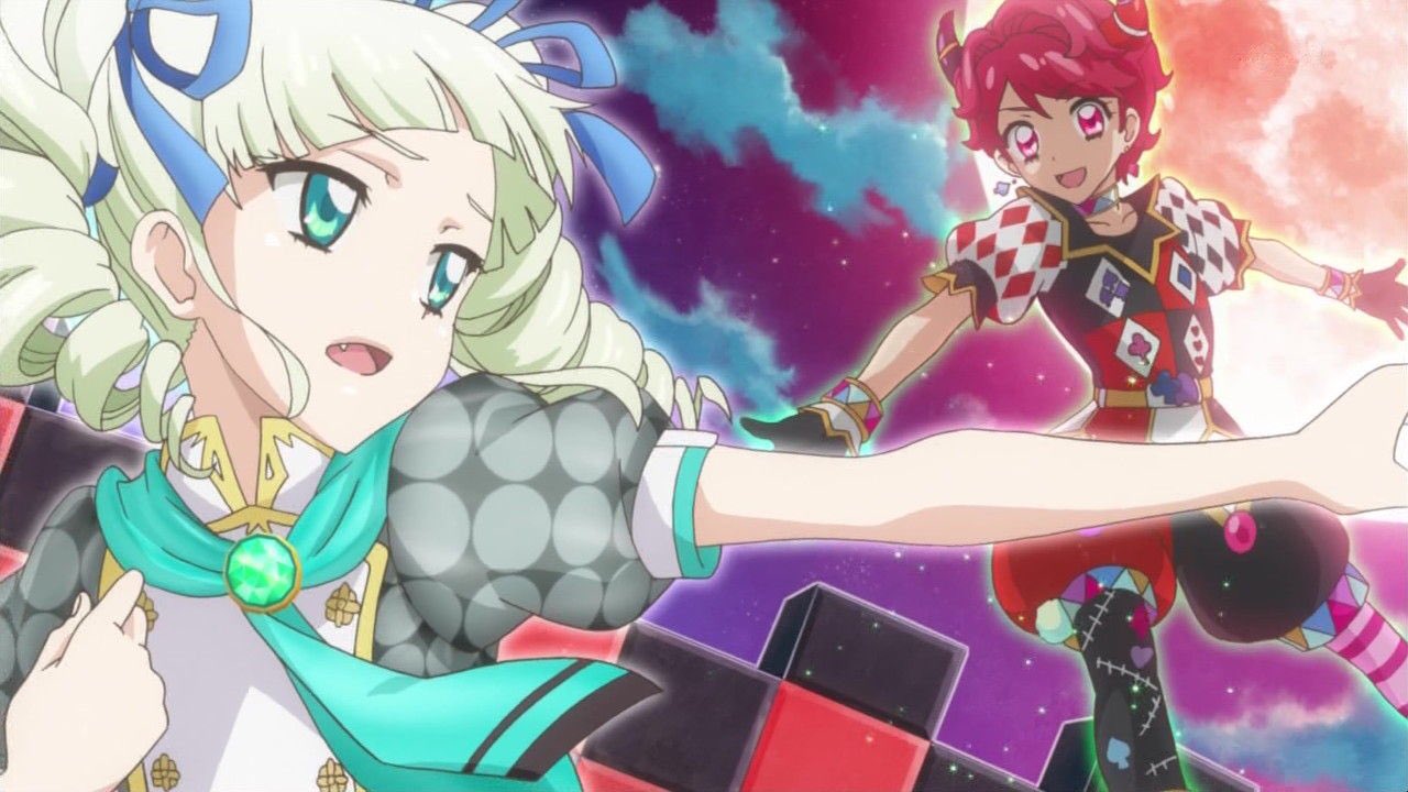 アイカツ　アクリルスタンド　藤堂ユリカ　一ノ瀬かえで リバコメ×アイカツ 藤堂ユリカ 一ノ瀬かえで アクリルパネル