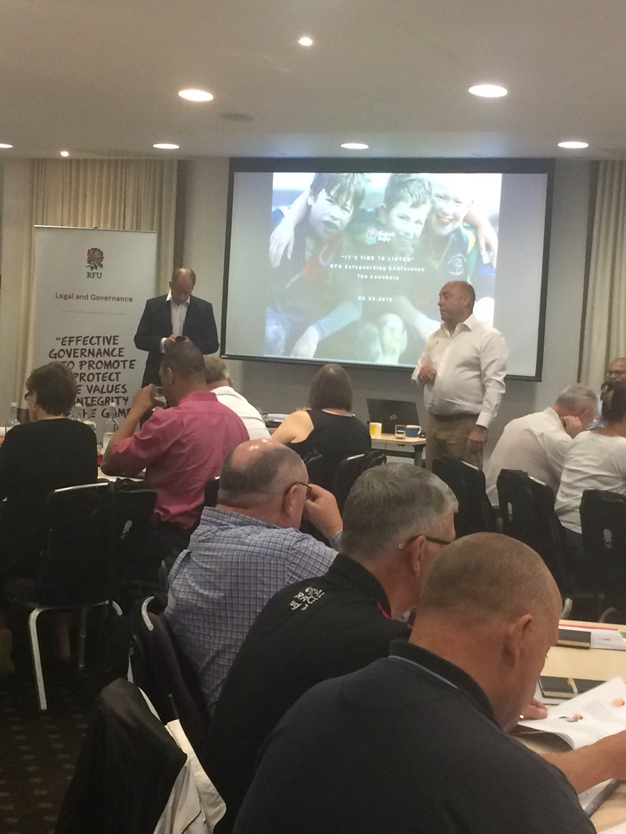 RFU Safeguarding conference underway ! 60 delegates from all over England. Vital to keeping children safe in the Game. #RFUsafeguarding