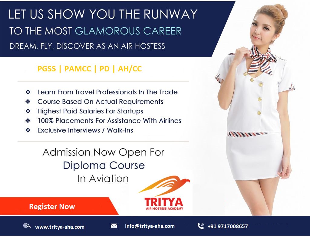 TrityaAha's tweet photo. CAREER IN AVIATION AWAITS YOU!!!🎓
TAKE YOUR CAREER TO NEW HEIGHTS🧗
FLY HIGH WITH US✈️
And get that extra edge to your cherisma that will help you to become an Air Hostess☺️.
Click here to Register Now 👉https://t.co/LsLVTKsv4C
#AirHostessTrainingAcademyinDelhi https://t.co/bfg3SlVSzt