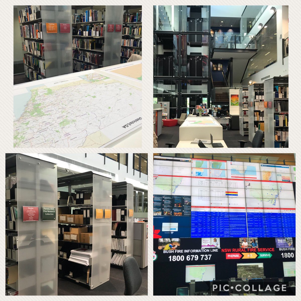30.5.18 - CSU study visit to NSW Rural Fire Service Library. A valuable collection to source when teaching about bushfires!
