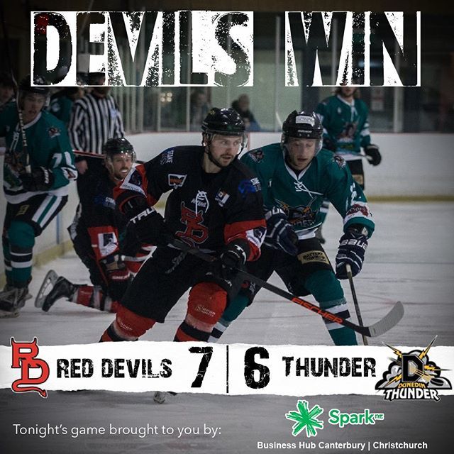 RedDevilsHockey's tweet photo. Devils take the first win of the season! Come and support us tomorrow. Same time same place 4.30pm Alpine Ice Sports Centre. Get your tickets online now at: https://t.co/9bgnAl0pja #RedDevils #RedDevilsHockey #NZIHL https://t.co/xe2MLQZlUI https://t.co/q2EbCvItte