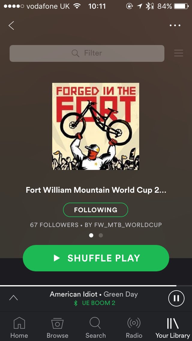 FionaDally's tweet photo. @FW_MTB_WorldCup loving the @Spotify #roadtripplaylist #fortbill #perfectstage https://t.co/A4Lma37RdP