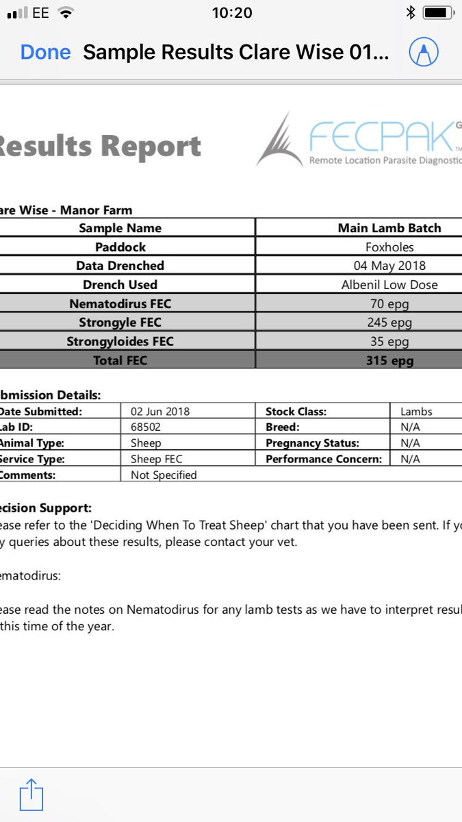 wise_chapman's tweet photo. Worms jumped up this week, Nematodirus too 🤦♀️ good news is usually I’d have routinely done them last week, so I’ve saved myself 10 days, a days labour and unnecessary drenching with monitoring them instead! @FECPAKEurope @TeamSheep_UK @natsheep #lambing18 #sheep24 https://t.co/4zSi7fhNQj