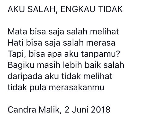 CandraMalik's tweet photo. Salah https://t.co/f0aG6Uz2Cp